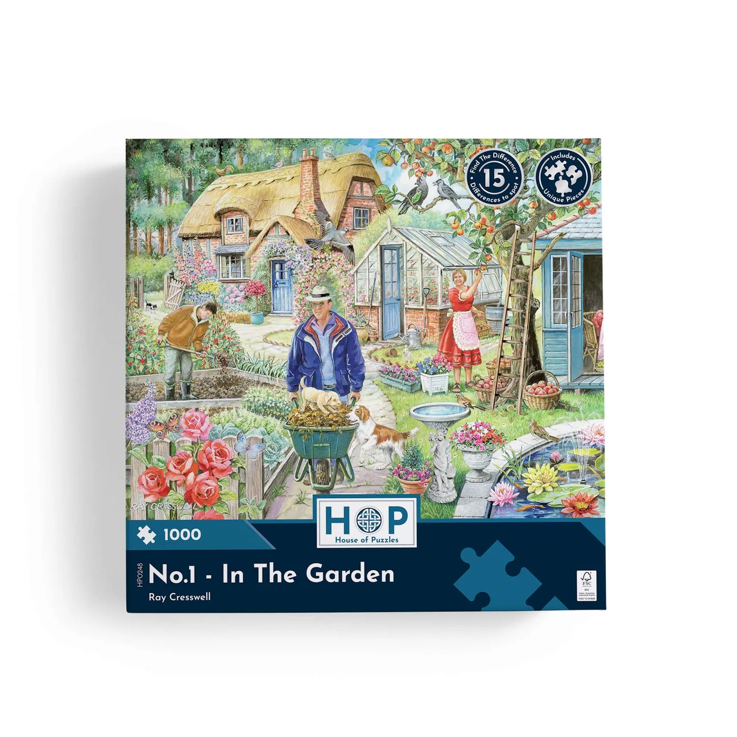 House of Puzzles Find the Difference No.1 In the Garden puslespil 1000