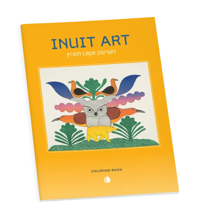 Pomegranate Inuit Art Kinngait malebog dyr fugle