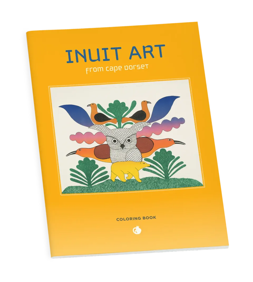 Pomegranate Inuit Art Kinngait malebog dyr fugle