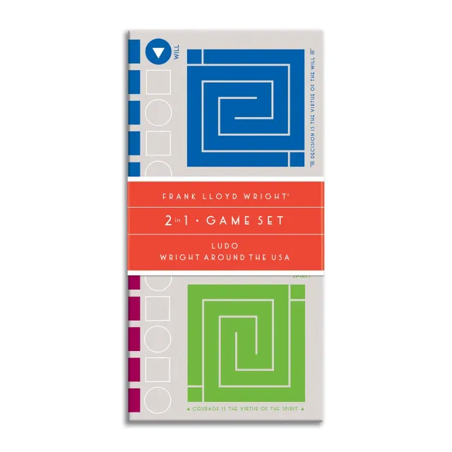 Galison Frank Lloyd Wright 2-i-1 spilsæt ludo rejse