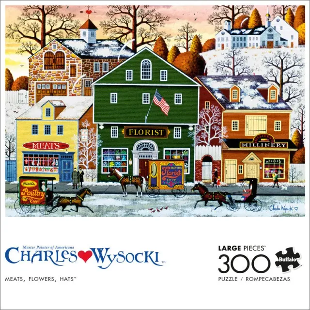 Buffalo Games Charles Wysocki Meats Flowers Hats 300 puslespil