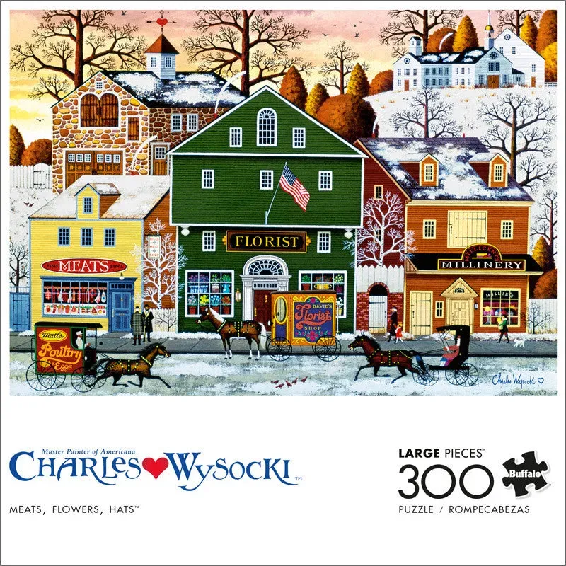 Buffalo Games Charles Wysocki Meats Flowers Hats 300 puslespil
