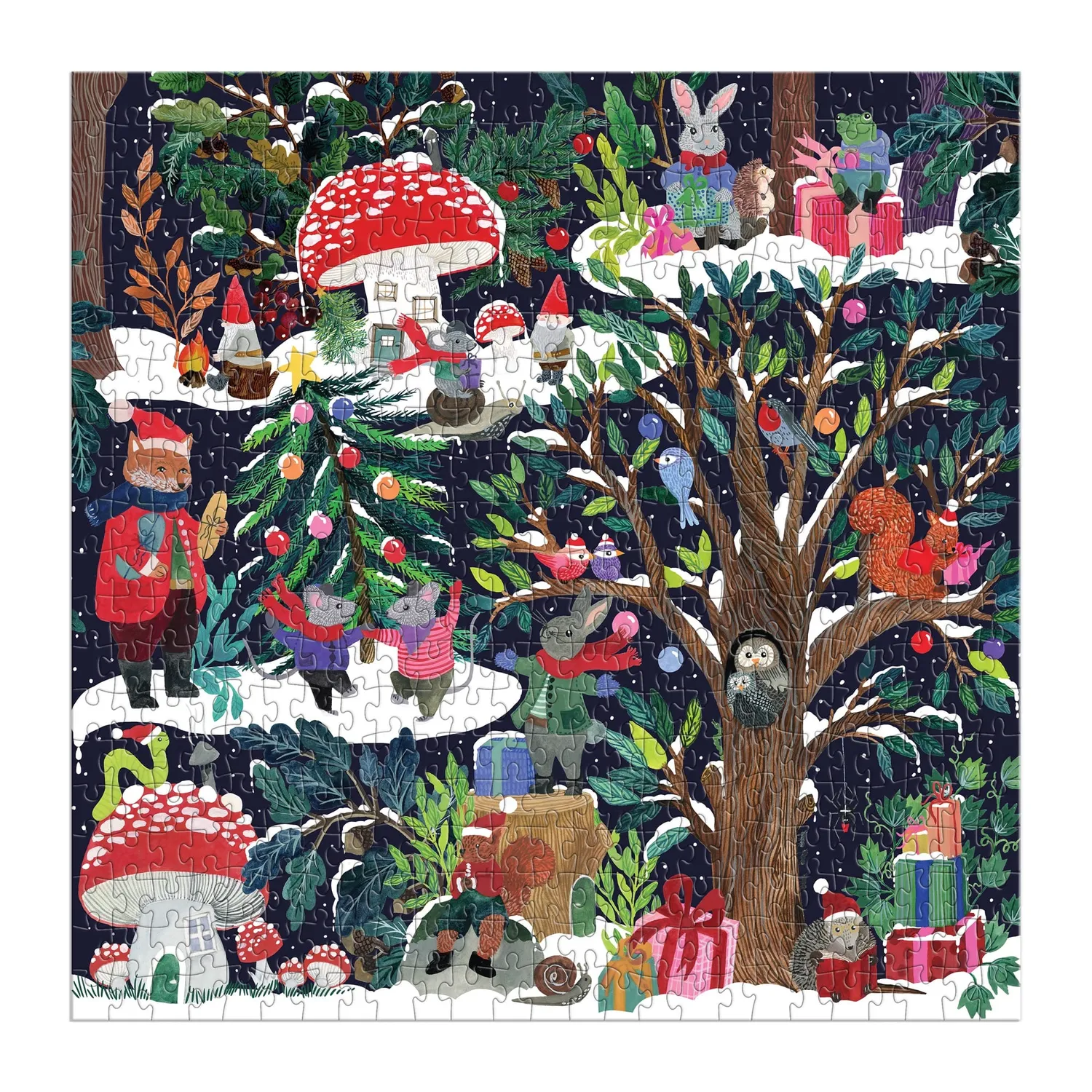 Galison Yuletide Forest puslespil 500 brikker jul