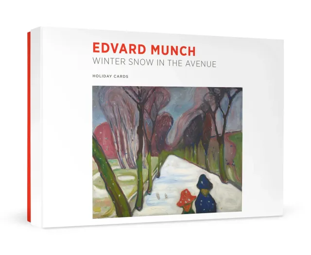 Pomegranate Edvard Munch Winter Snow Avenue julekort 20 stk landskab