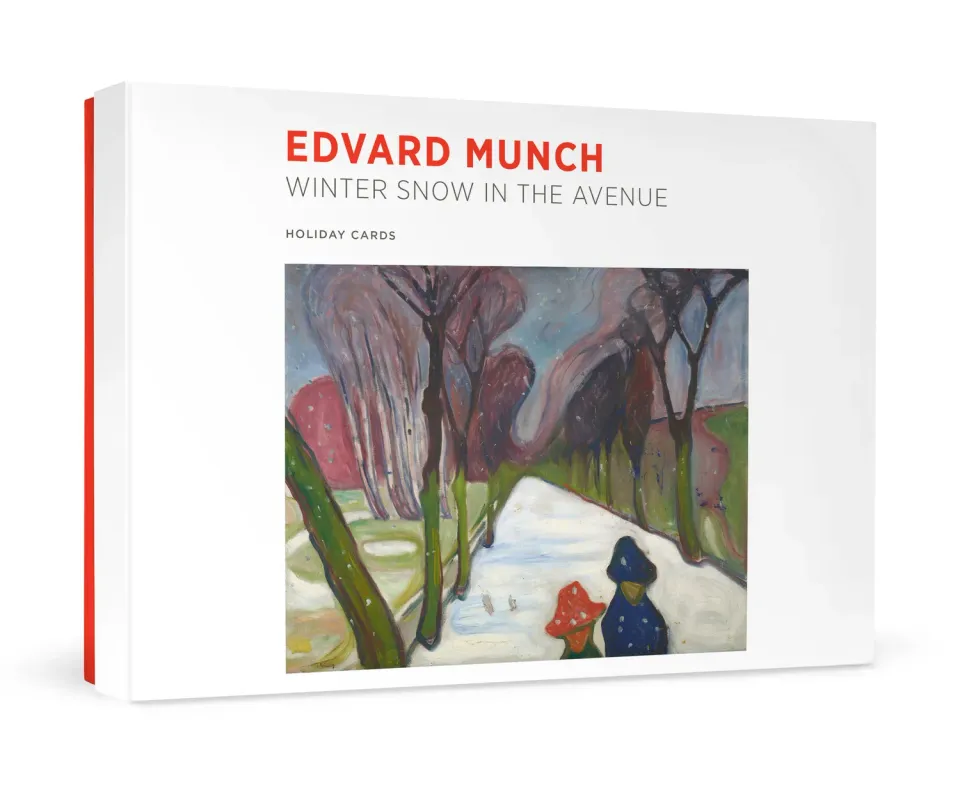 Pomegranate Edvard Munch Winter Snow Avenue julekort 20 stk landskab