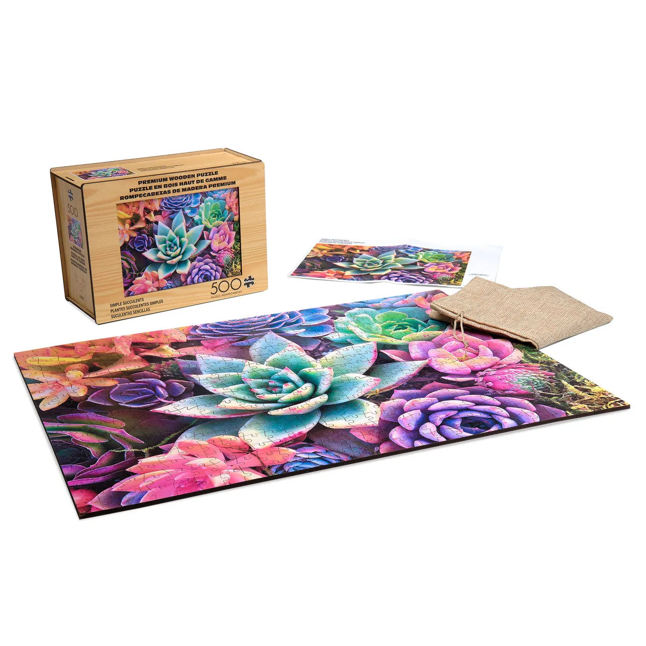 Buffalo Games Simple Succulent puslespil træ 500 brikker