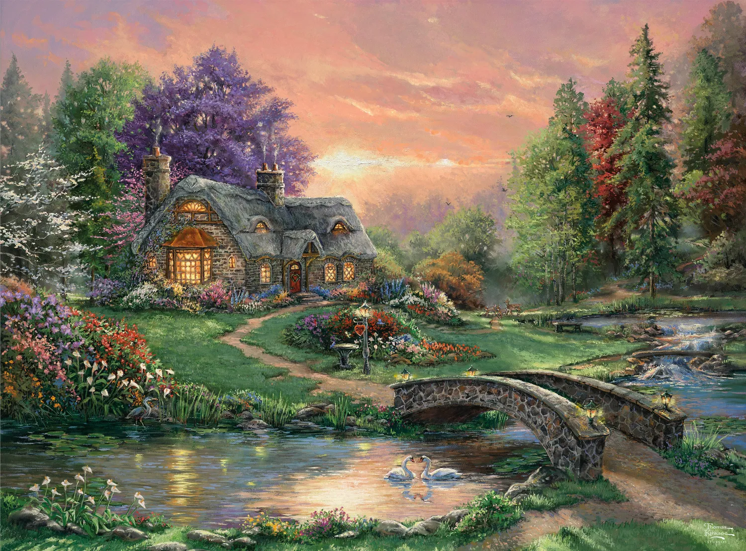 Buffalo Games Silver Select Sweetheart Retreat puslespil 1000 brikker blomster