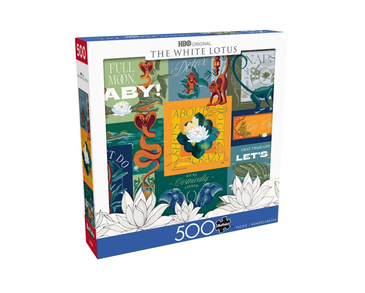 Buffalo Games White Lotus Collage puslespil 500 brikker