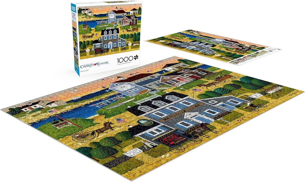 Buffalo Games Charles Wysocki Witch's Bay puslespil 1000 brikker kystby