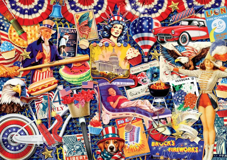 Buffalo Games Americana All American Collage puslespil 500 brikker
