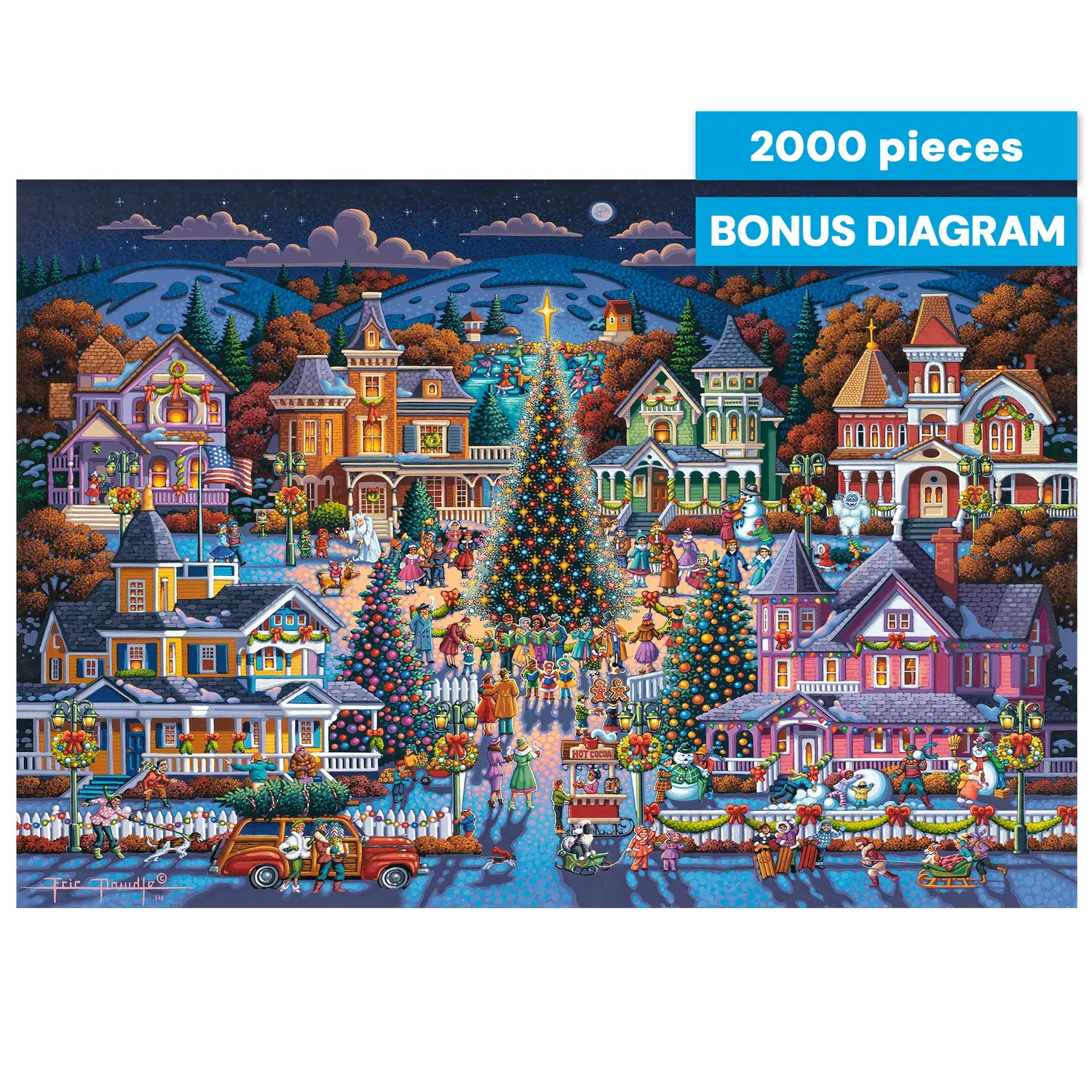 Buffalo Games Eric Dowdle Victorian Christmas puslespil 2000 jul