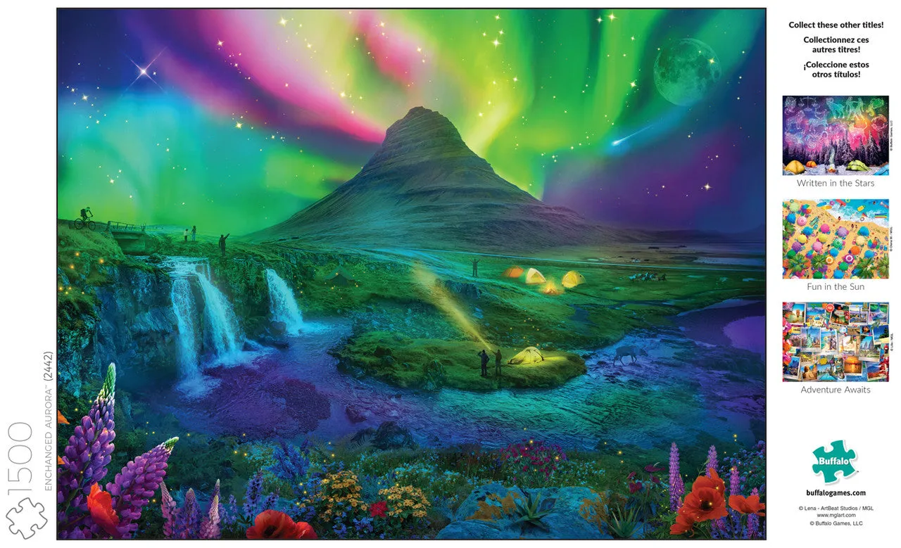 Buffalo Games Enchanted Aurora puslespil 1500 brikker nordlys