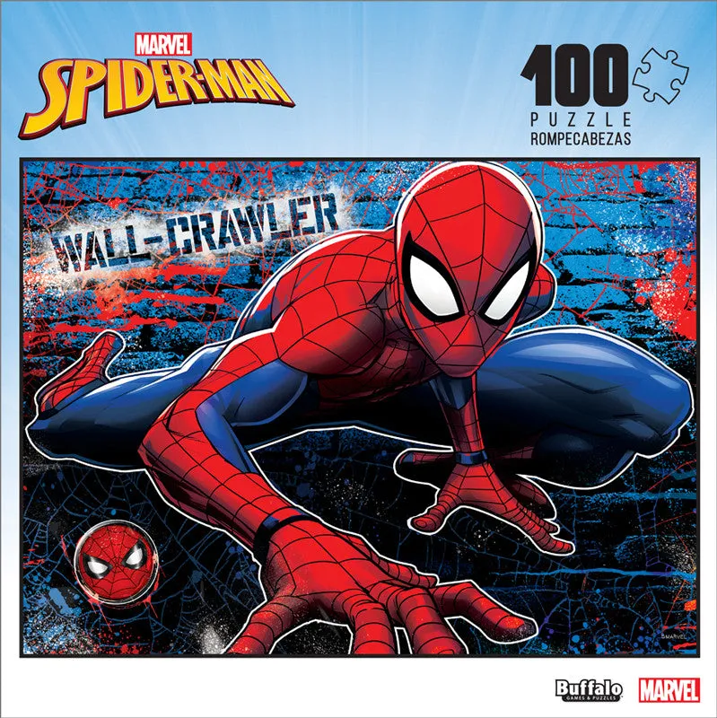 Buffalo Games Marvel Wall-Crawler puslespil 100 brikker Spider-Man