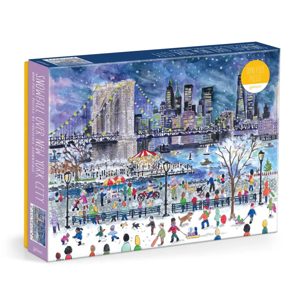 Good Puzzle Co. Michael Storrings Snowfall Over New York City puslespil 1000 brikker sne