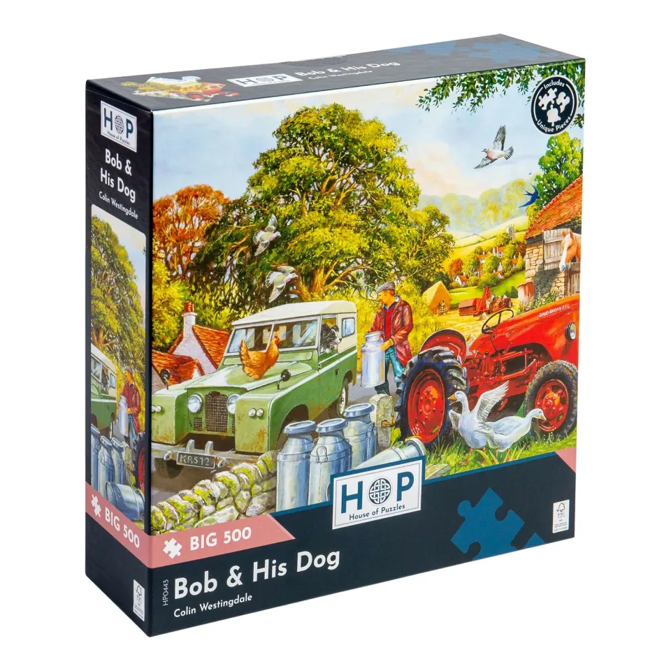 House of Puzzles BIG Bob & His Dog puslespil 500 brikker gård