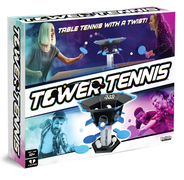 Buffalo Games Tower Tennis bordspil 2 spillere aktion