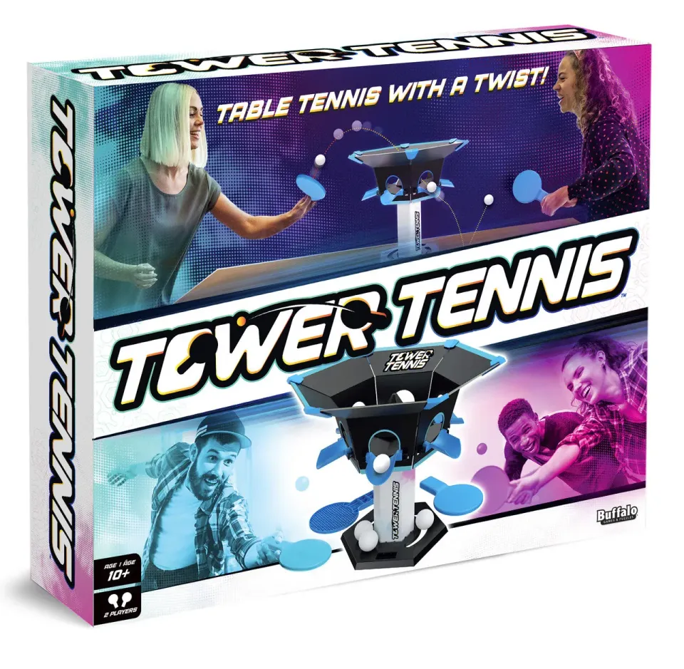 Buffalo Games Tower Tennis bordspil 2 spillere aktion