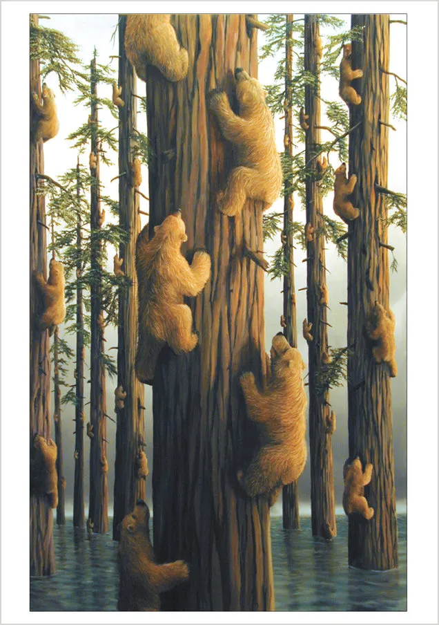 Pomegranate Bears by Bissell kortæske 20 brevkort bjørne