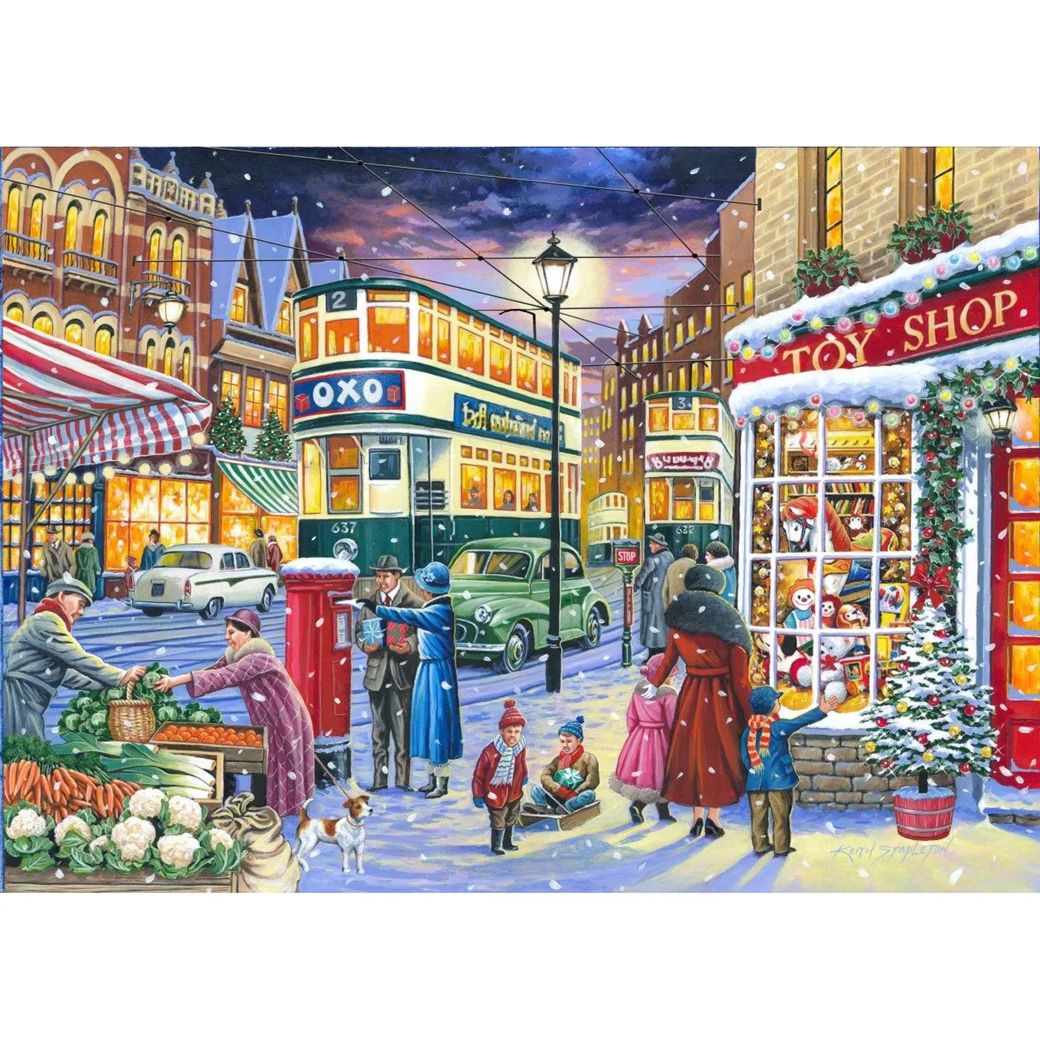 House of Puzzle No.19 Catching The Tram puslespil 1000 find