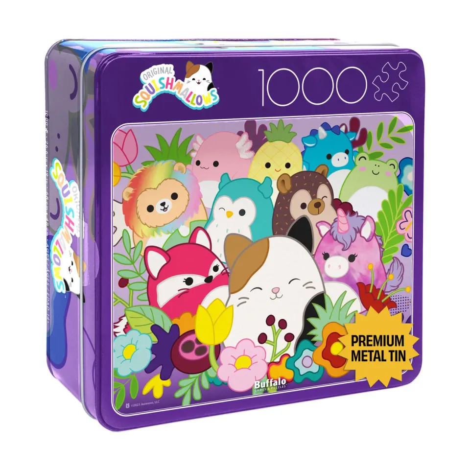 Buffalo Games Squishmallows Grow Together puslespil 1000 brikker tinæske