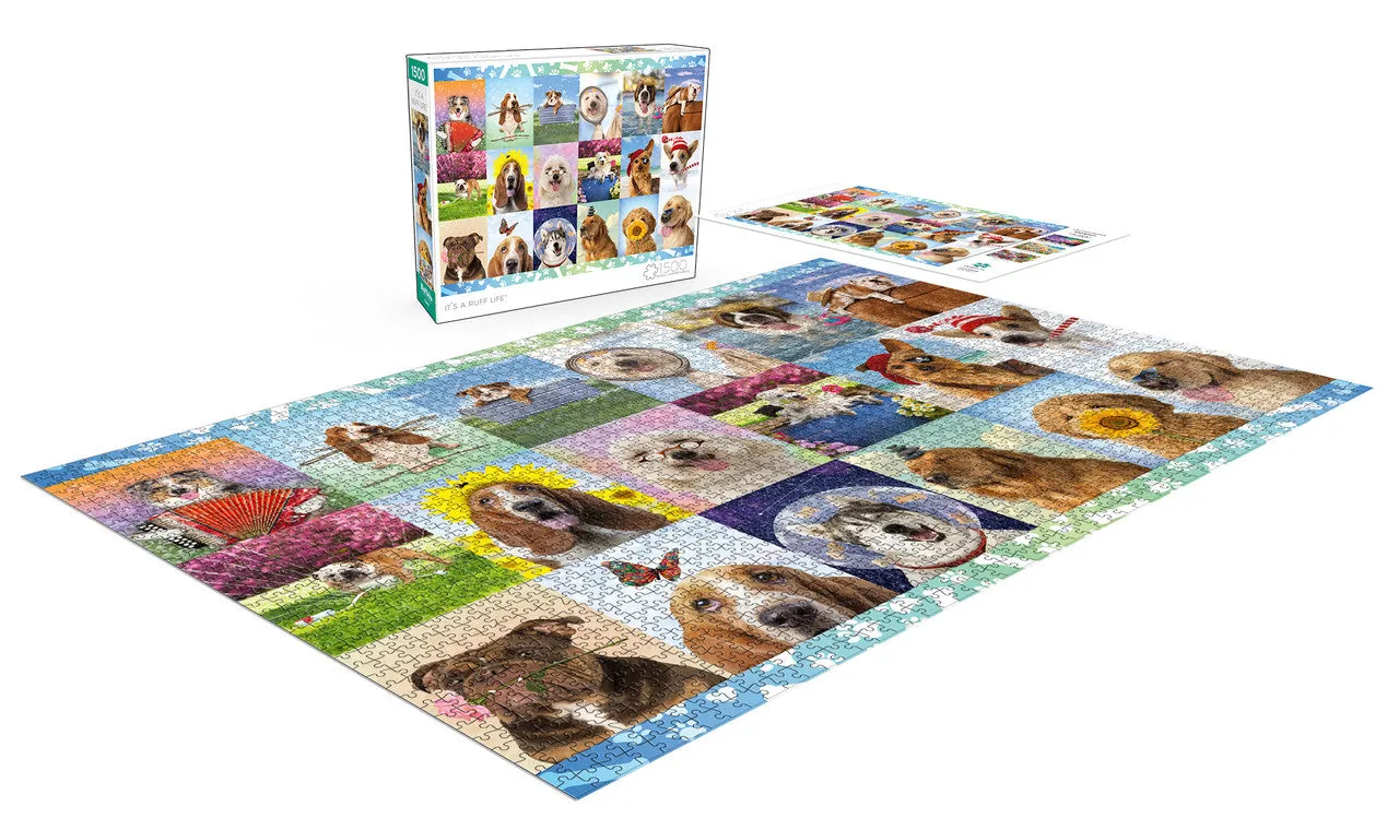 Buffalo Games It's a Ruff Life puslespil 1500 brikker hunde