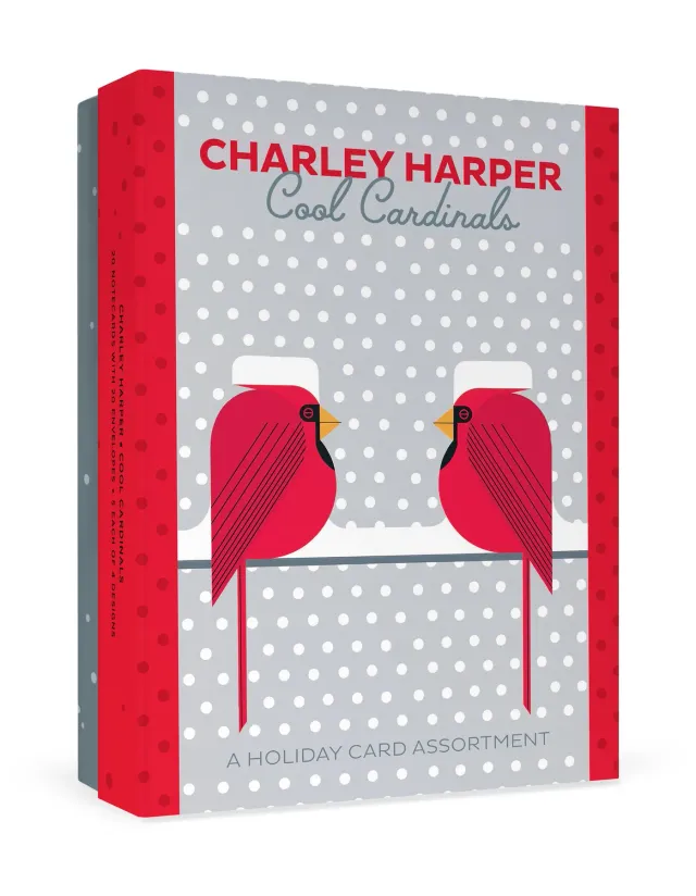 Pomegranate Harper Cool Cardinals julekort 20 stk røde