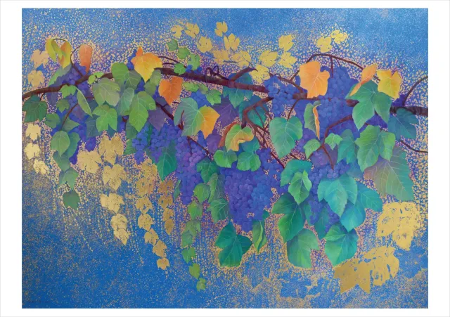 Pomegranate Joan Metcalf Shimmering Vines kort enkelt blomster