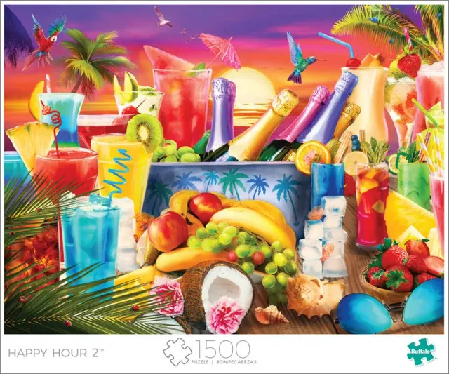 Buffalo Games Happy Hour 2 puslespil 1500 brikker drinks