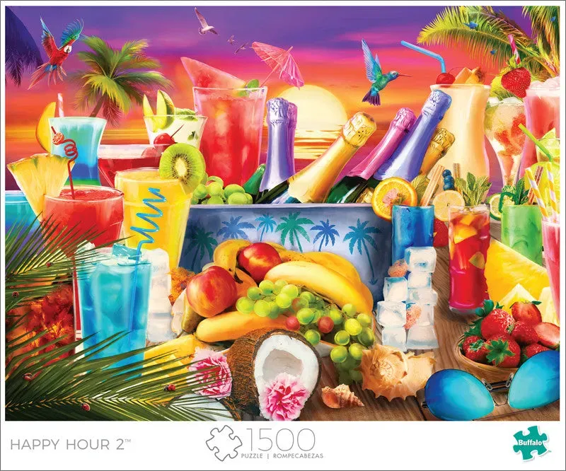 Buffalo Games Happy Hour 2 puslespil 1500 brikker drinks