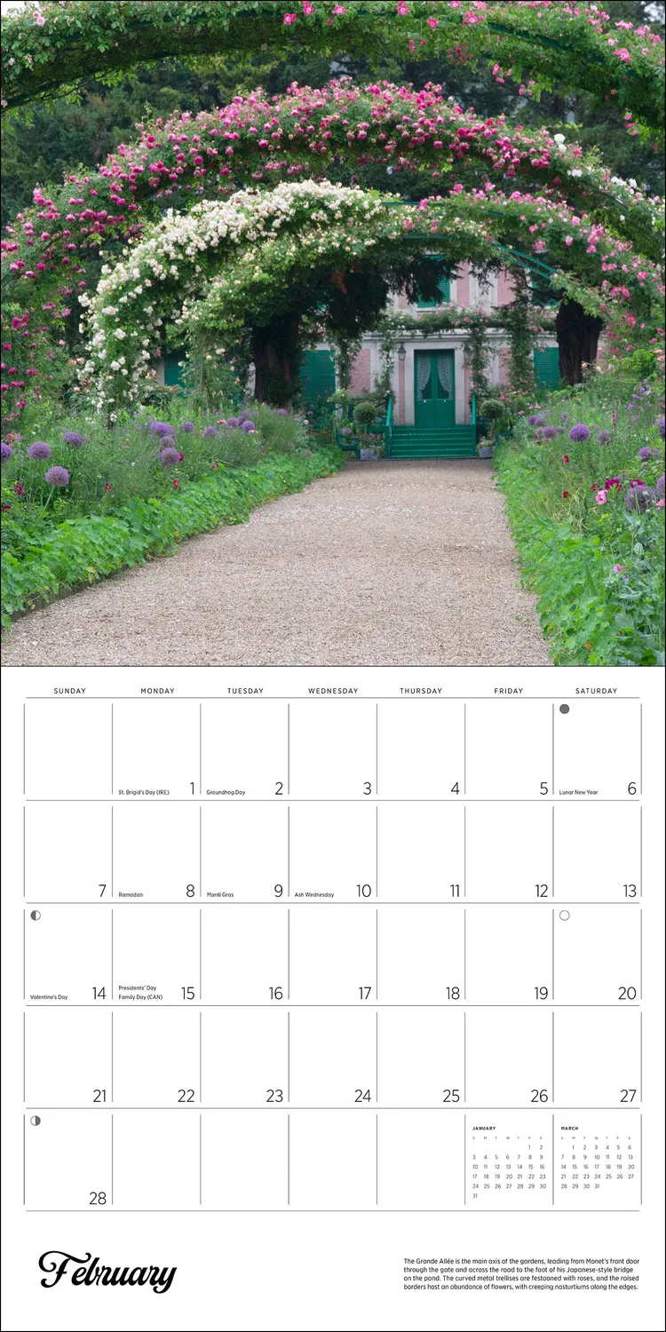 Pomegranate Monet's Passion Giverny 2027 vægkalender have