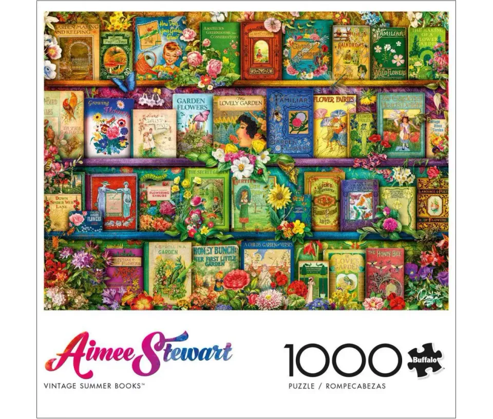 Buffalo Games Aimee Stewart Vintage Summer Books puslespil 1000 brikker bøger