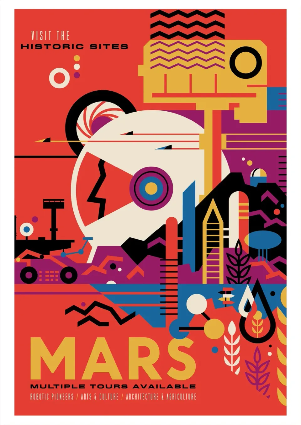 Pomegranate Visions of the Future Mars postkort rumotiv