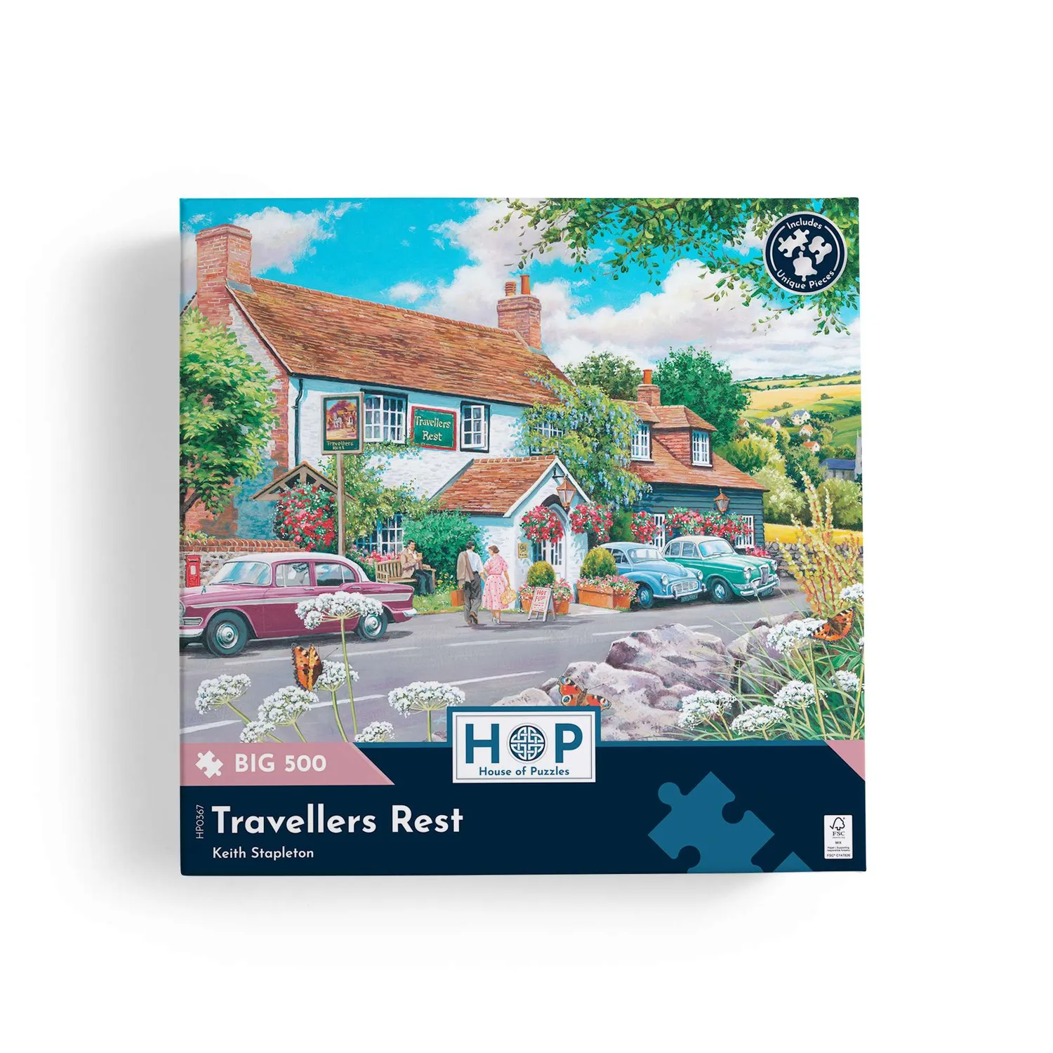 House of Puzzles Travellers Rest puslespil BIG 500 brikker pub
