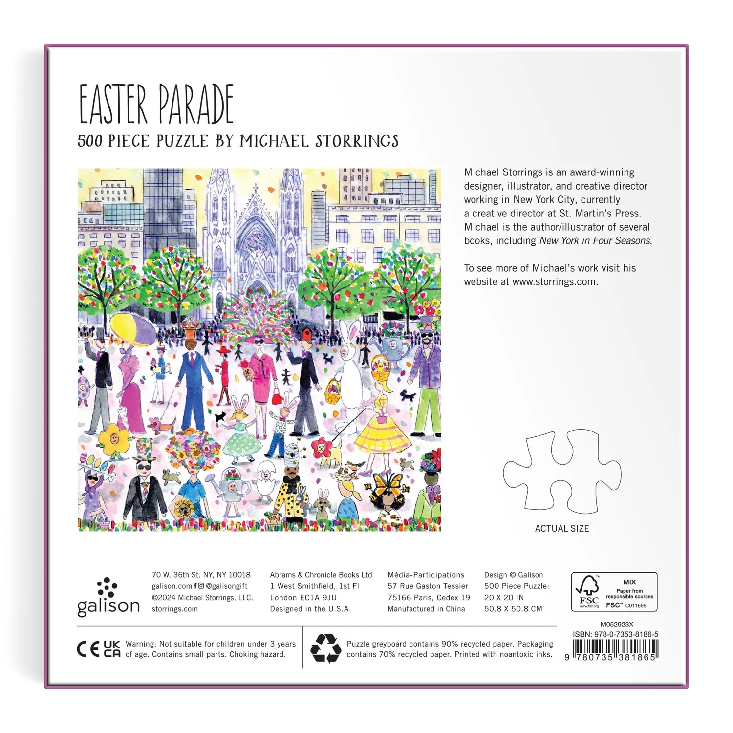 Good Puzzle Co. Michael Storrings Easter Parade puslespil 500 brikker påske