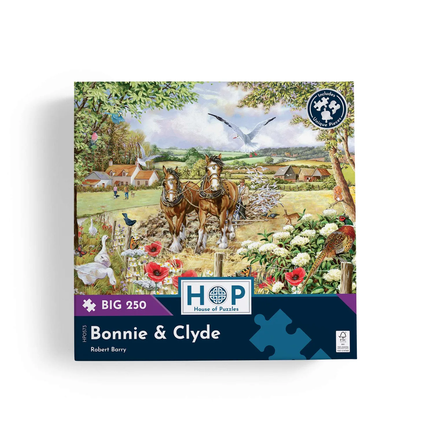 House of Puzzle BIG Bonnie & Clyde puslespil 250 store brikker