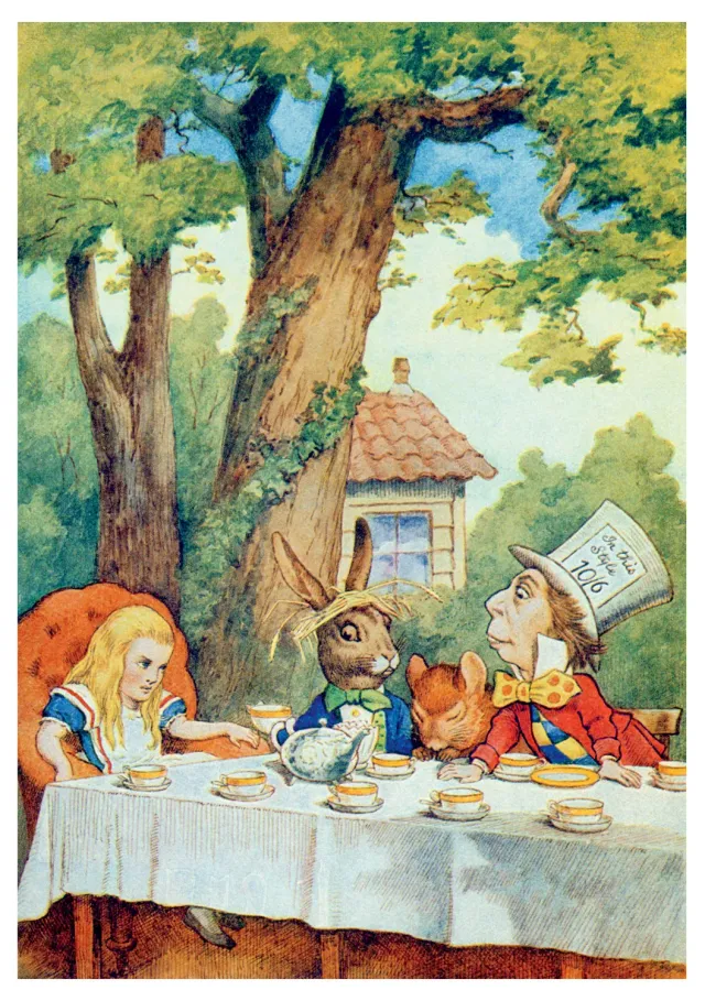 Pomegranate Tenniel Mad Hatter's Tea Party fødselsdagskort