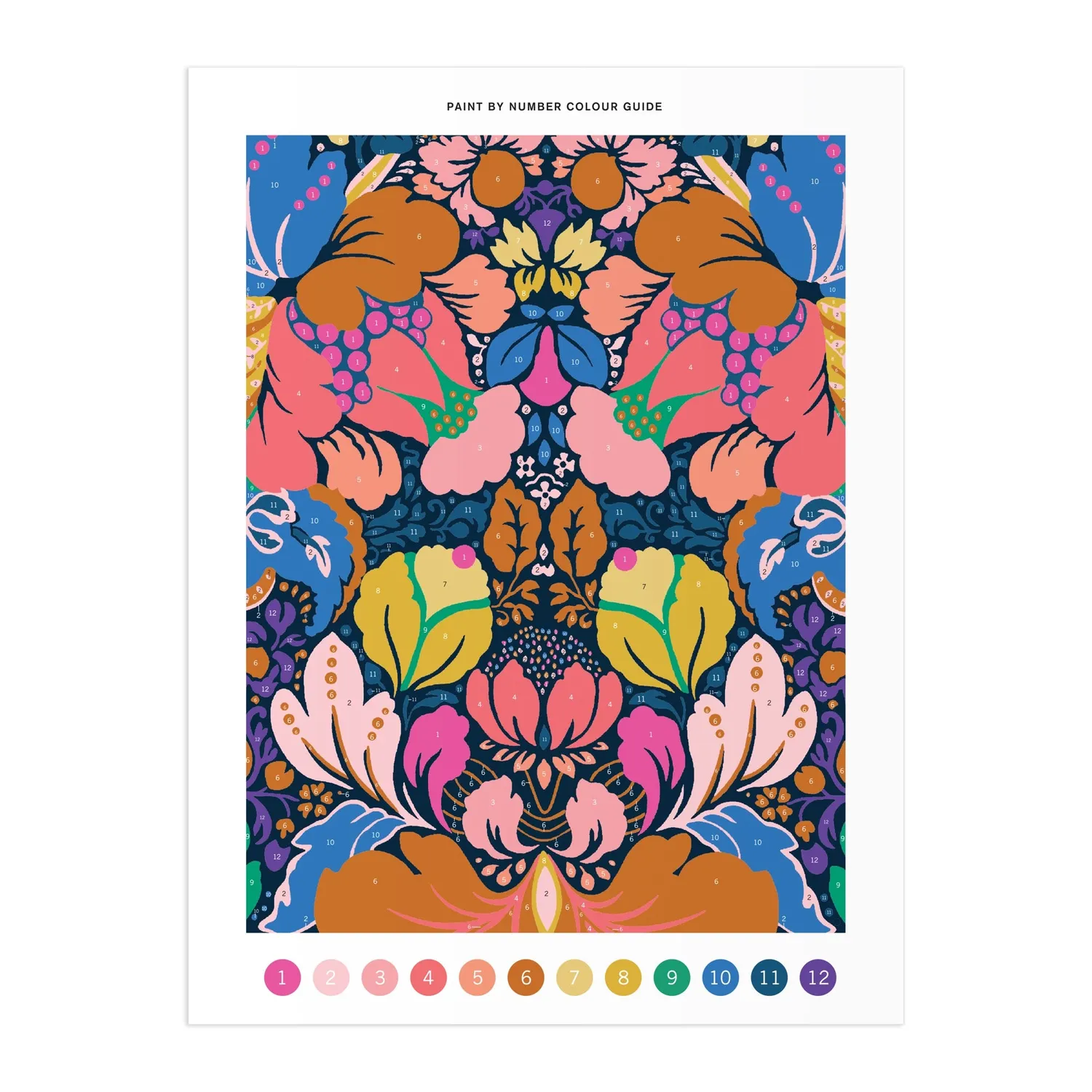 Galison Liberty Glastonbury mal efter tal sæt 9x12 blomster
