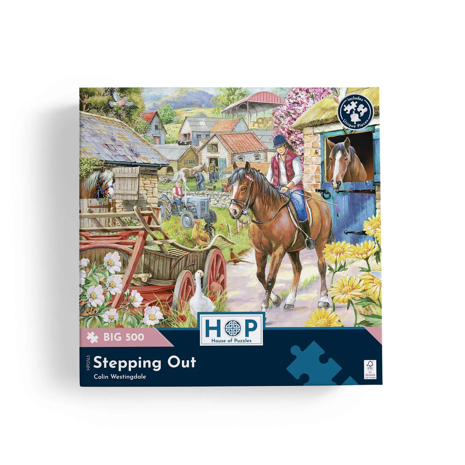 House of Puzzles Big 500 puslespil Stepping Out 500 brikker bondegård