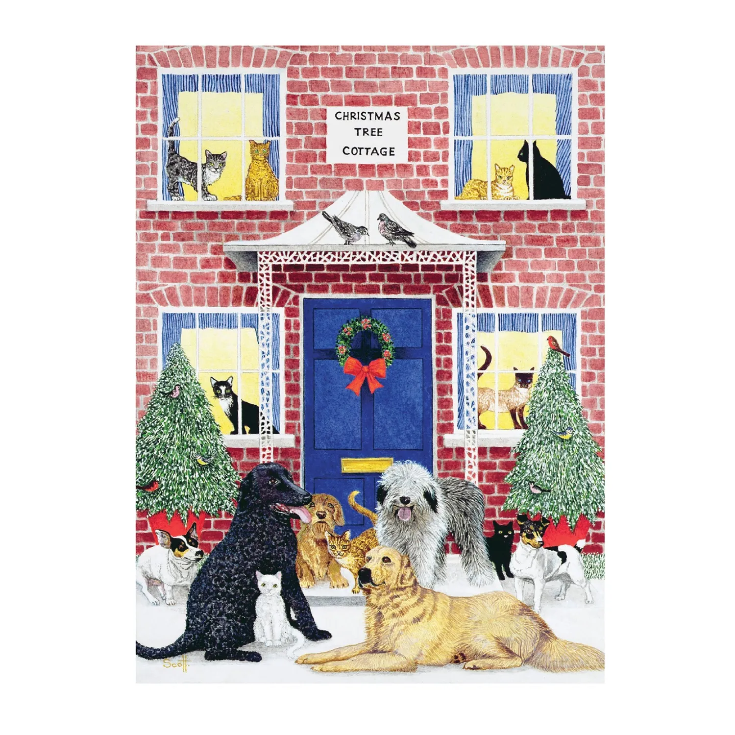 Galison Christmas Cottage 1000 brikker puslespil jul