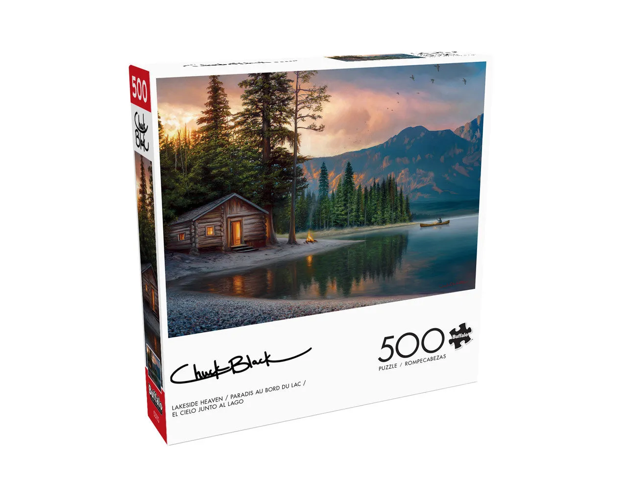 Buffalo Games Chuck Black Lakeside Heaven puslespil 500 brikker hytte