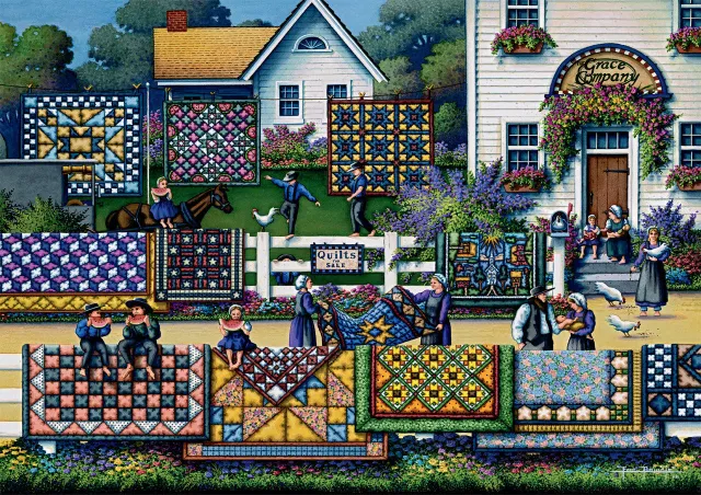 Buffalo Games Eric Dowdle Amish Quilts puslespil 300 brikker