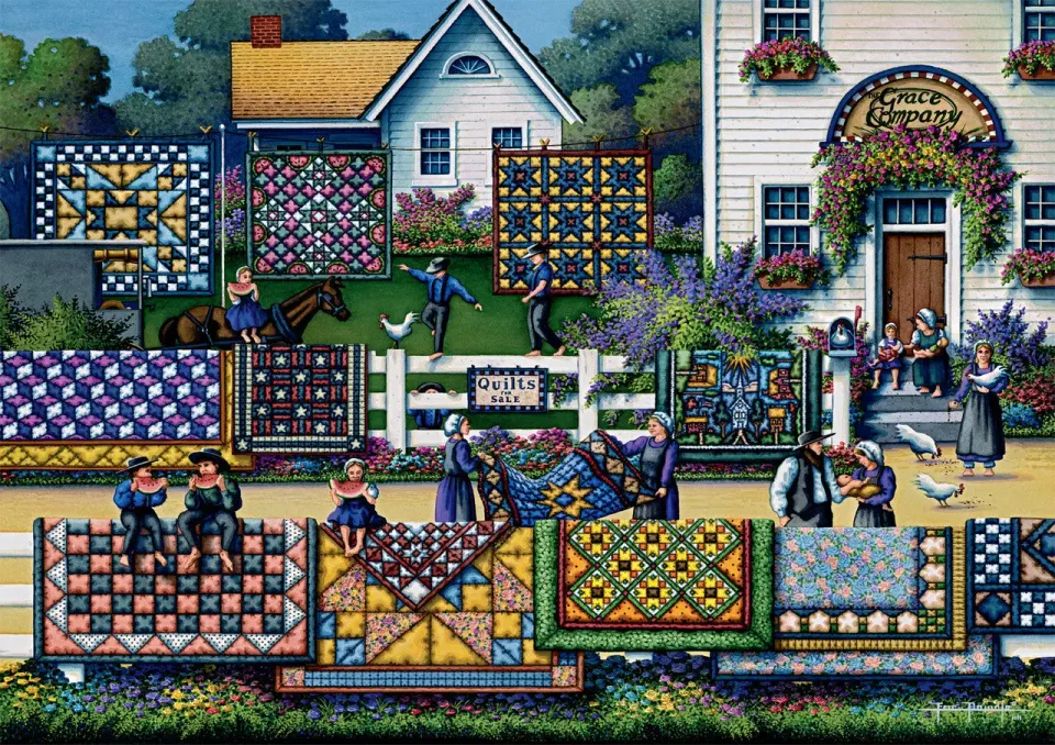 Buffalo Games Eric Dowdle Amish Quilts puslespil 300 brikker