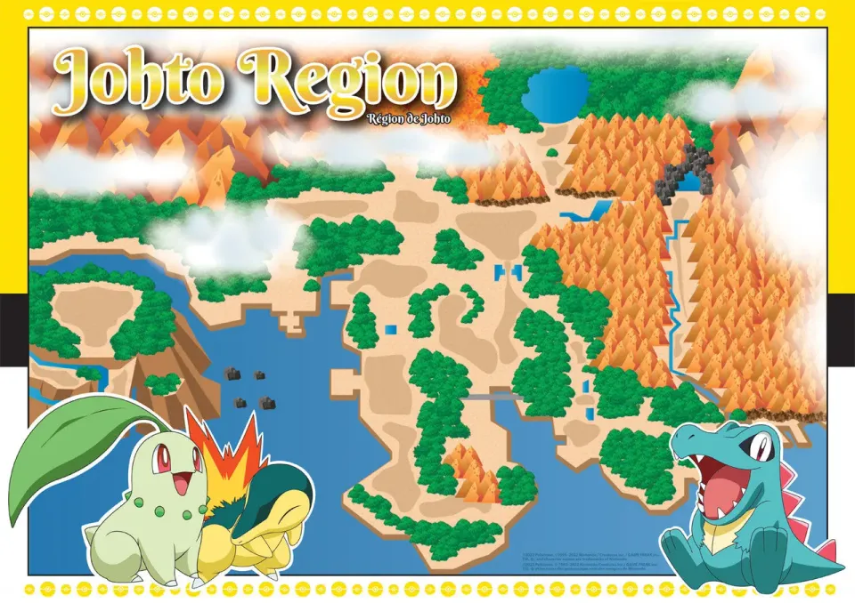 Buffalo Games Pokemon Johto Region puslespil 500 brikker kortmotiv