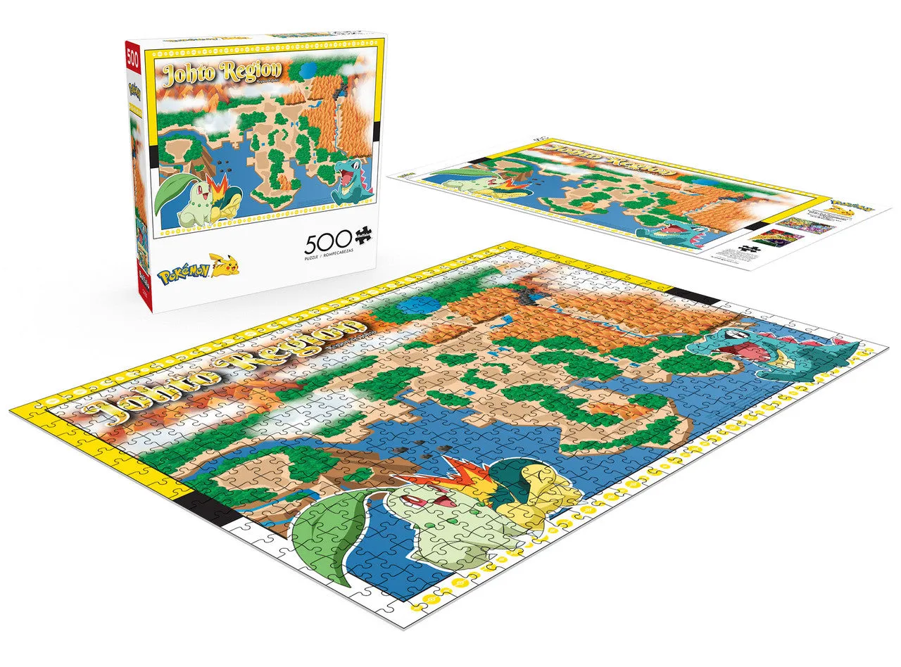 Buffalo Games Pokemon Johto Region puslespil 500 brikker kortmotiv