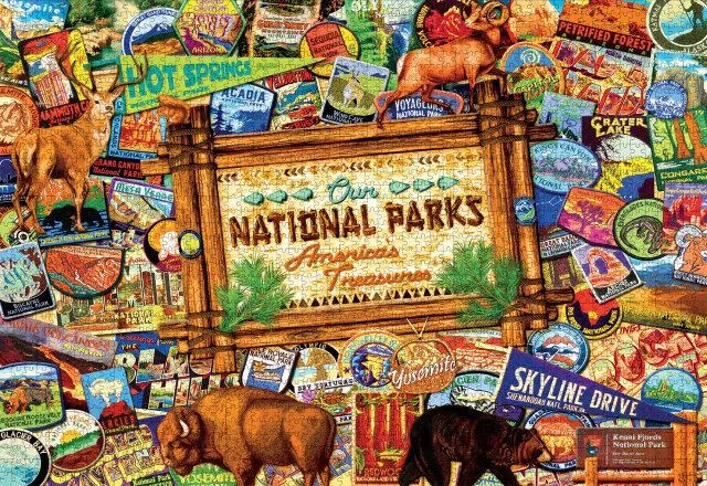 Buffalo Games Our National Parks puslespil 2000 brikker collage