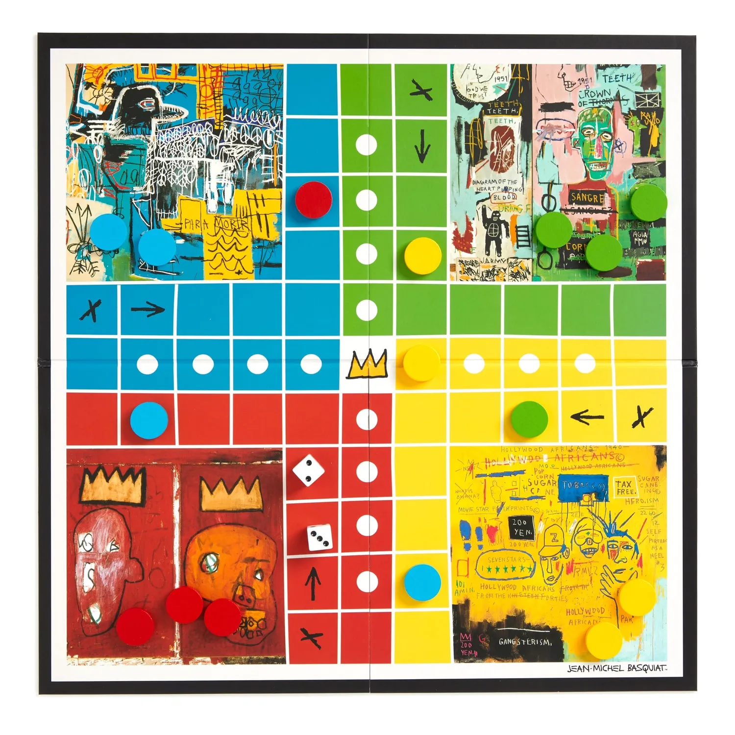 Good Puzzle Co. Basquiat Ludo Classic brætspil træbrikker