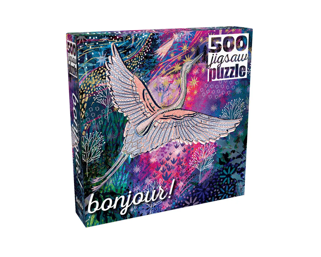 Buffalo Games Bonjour Crane Magic puslespil 500 brikker nat