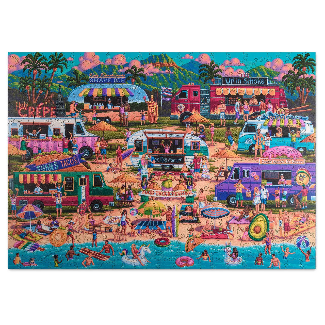 Buffalo Games Hawaiian Food Truck træpuslespil 500 brikker whimsy