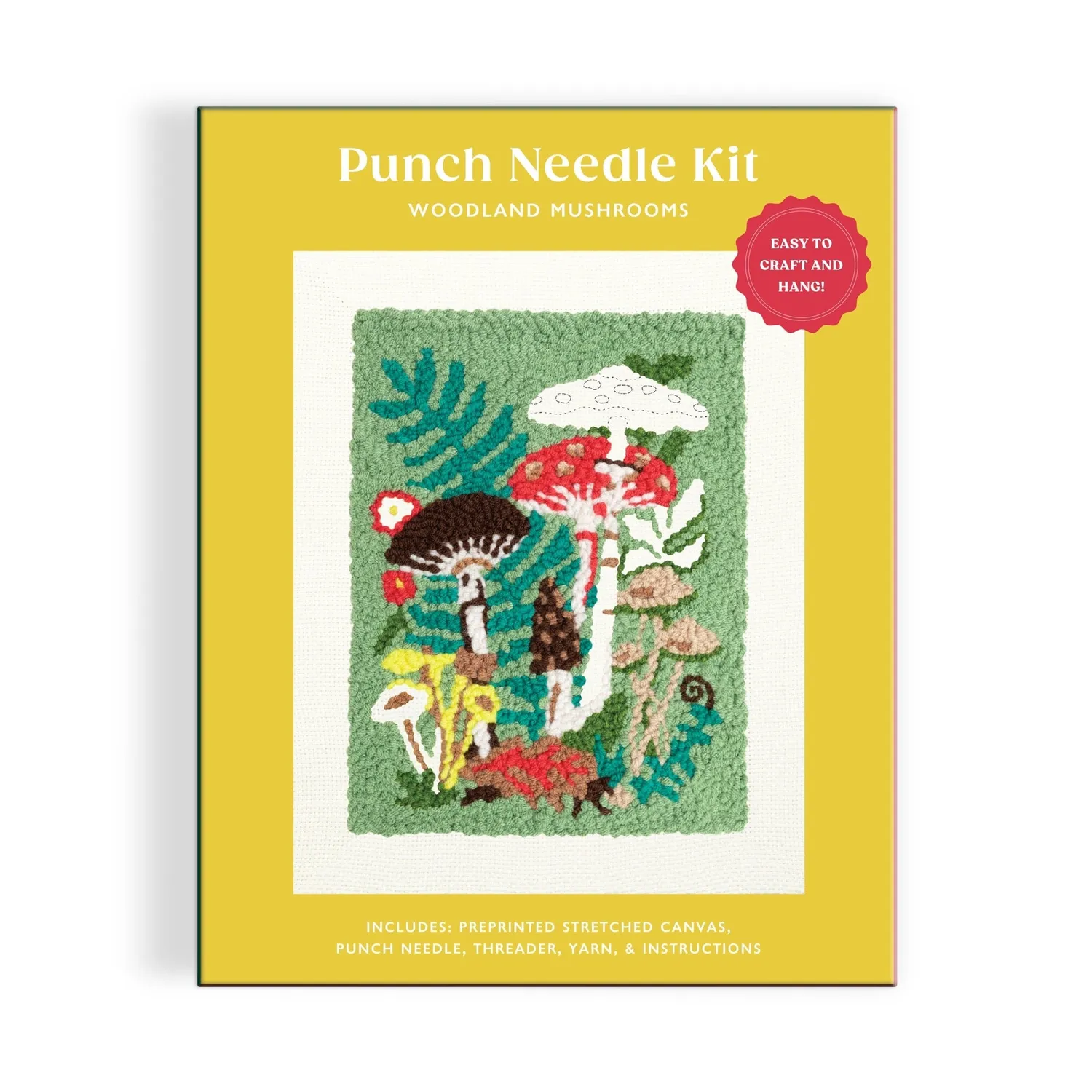 Good Puzzle Co. Anja Riebensahm Woodland Mushrooms punch needle sæt