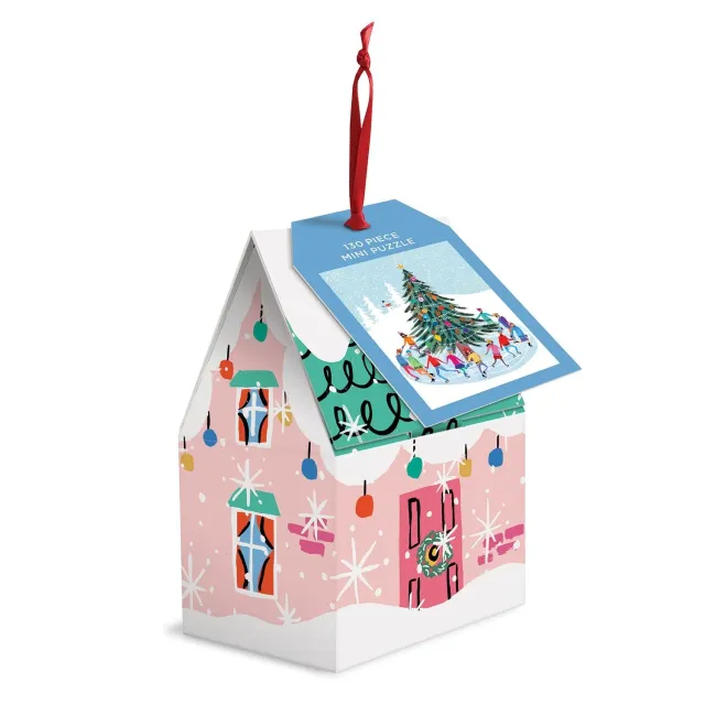Good Puzzle Co. Tree Skaters puslespil ornament 130 brikker jul